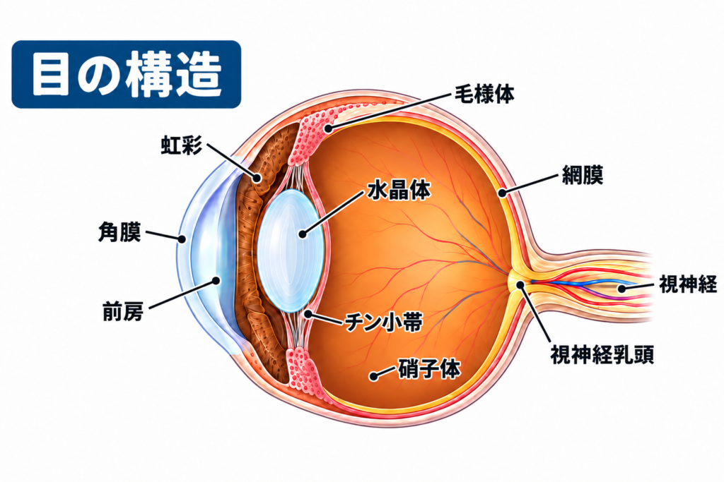 目の構造の模式図