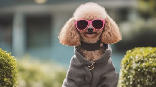 サングラスするトイプードル